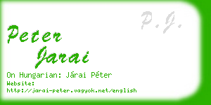 peter jarai business card