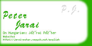 peter jarai business card